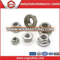 stainless steel SS304 SS316 Hex Flange Nut DIN6923